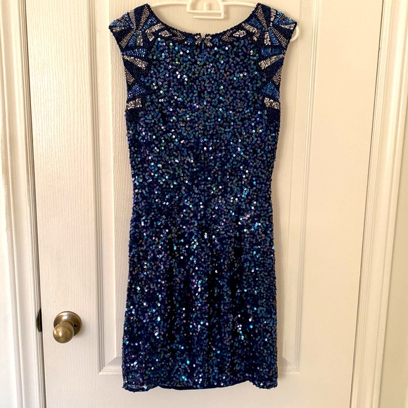 Scala Blue Sparkly Dress - Picture 2 of 5